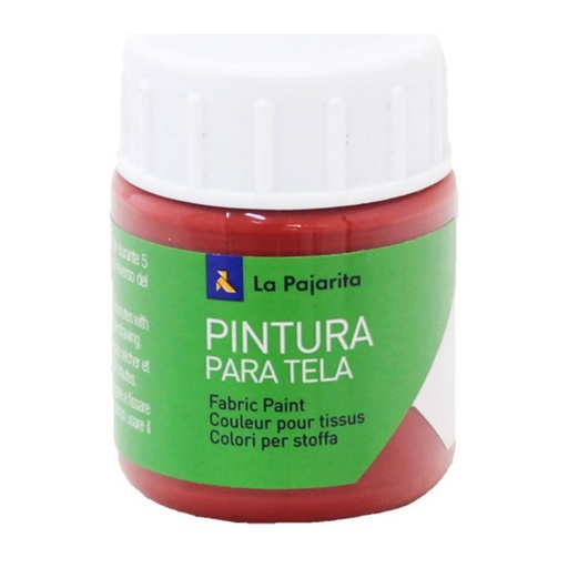 [630883] PINTURA PARA TELA T-11 ROJO INGLES 25ML LA PAJARITA