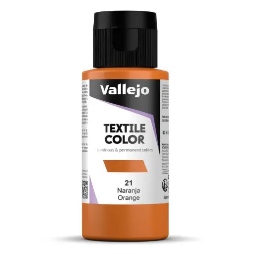[825720] PINTURA TEXTIL VALLEJO Nº 21 NARANJA 60 ML