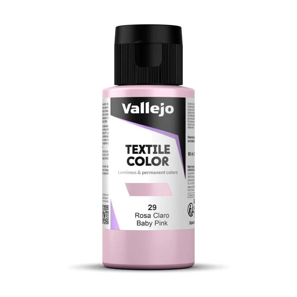 [828723] PINTURA TEXTIL VALLEJO Nº 29 ROSA CLARO 60 ML