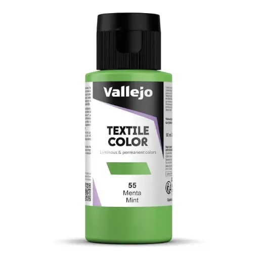 [825726] PINTURA TEXTIL VALLEJO Nº 55 VERDE MENTA – 60 ML