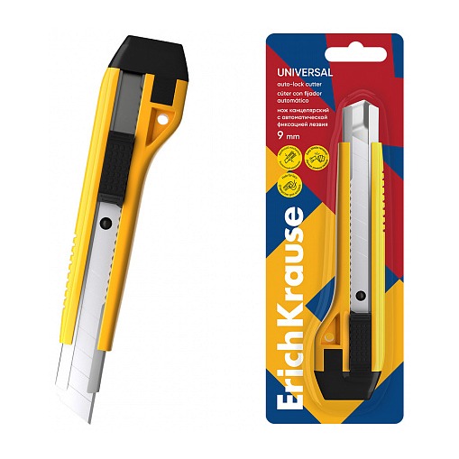 [040053] CÚTER ERICHKRAUSE UNIVERSAL18 MM AMARILLO BLÍSTER 1UD