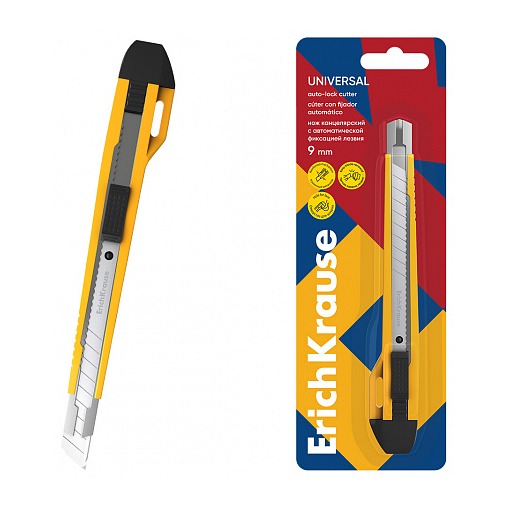 [040433] CÚTER ERICHKRAUSE UNIVERSAL 9 MM AMARILLO BLÍSTER 1UD