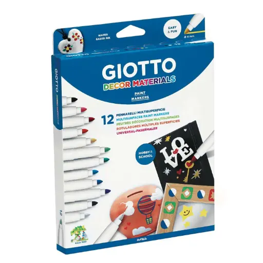 [825804] ROTULADORES GIOTTO DECOR CAJA DE 12 COLORES 