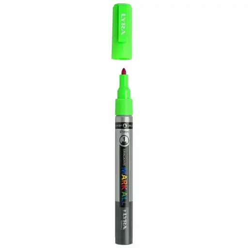 [825890] ROTULADOR ACRÍLICO LYRA 1MM VERDE FLUOR GRADUATE MARK ALL 