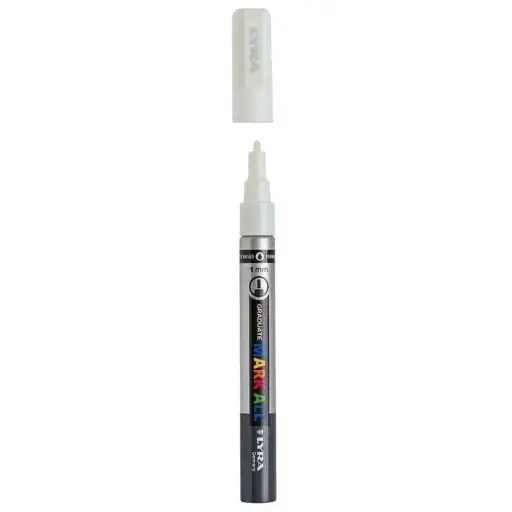 [825891] ROTULADOR ACRÍLICO LYRA 1MM BLANCO GRADUATE MARK ALL