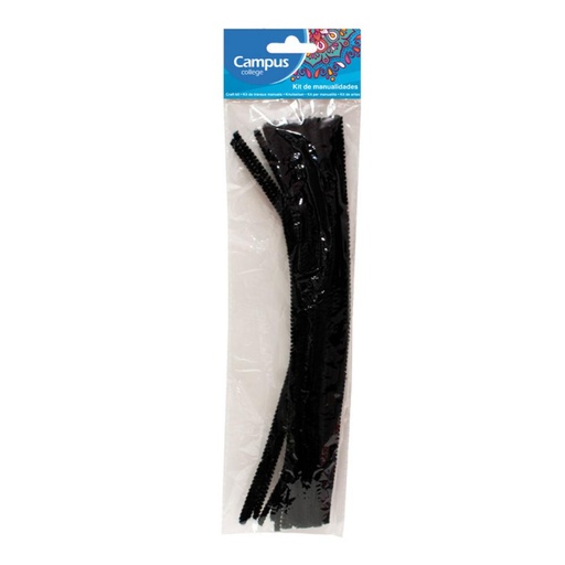 [630681] SET MANUALIDADES CAMPUS CHENILLA NEGRO