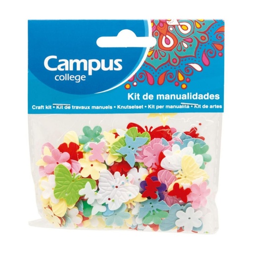 [630836] SET MANUALIDADES CAMPUS MARIPOSAS Y FLORES
