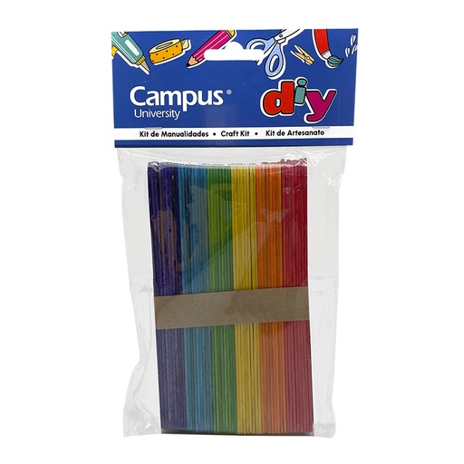 [630964] SET MANUALIDADES CAMPUS PALITO MADERA COLORES