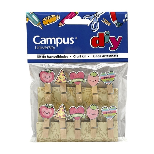 [630970] SET MANUALIDADES CAMPUS PINZA MADERA FANTASIA