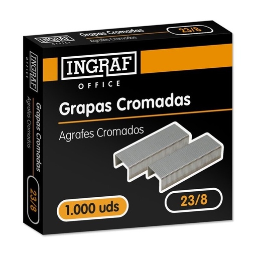 [040090] GRAPAS INGRAF OFFICE GRUESOS 23/8 CAJA 1000UDS
