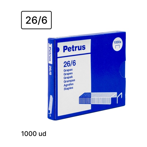 [120546] PETRUS GRAPAS 26/6 COBREADAS CAJA 1.000 UDS