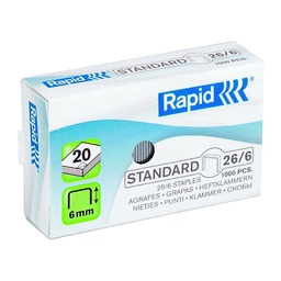 GRAPAS GALVANIZADAS RAPID 26/6 1.000 UDS