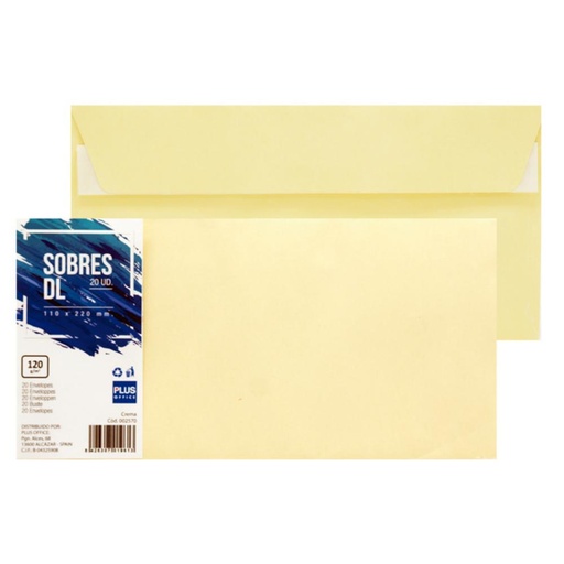 [002570] SOBRE 110x220 CREMA 20 UDS
