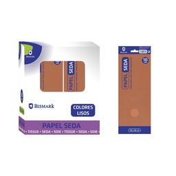 PAPEL DE SEDA LISO NARANJA BOLSA 10 HOJAS