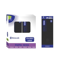PAPEL DE SEDA LISO NEGRO BOLSA 10 HOJAS