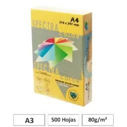 PAPEL A4 80G 500 HOJAS COLOR ORO