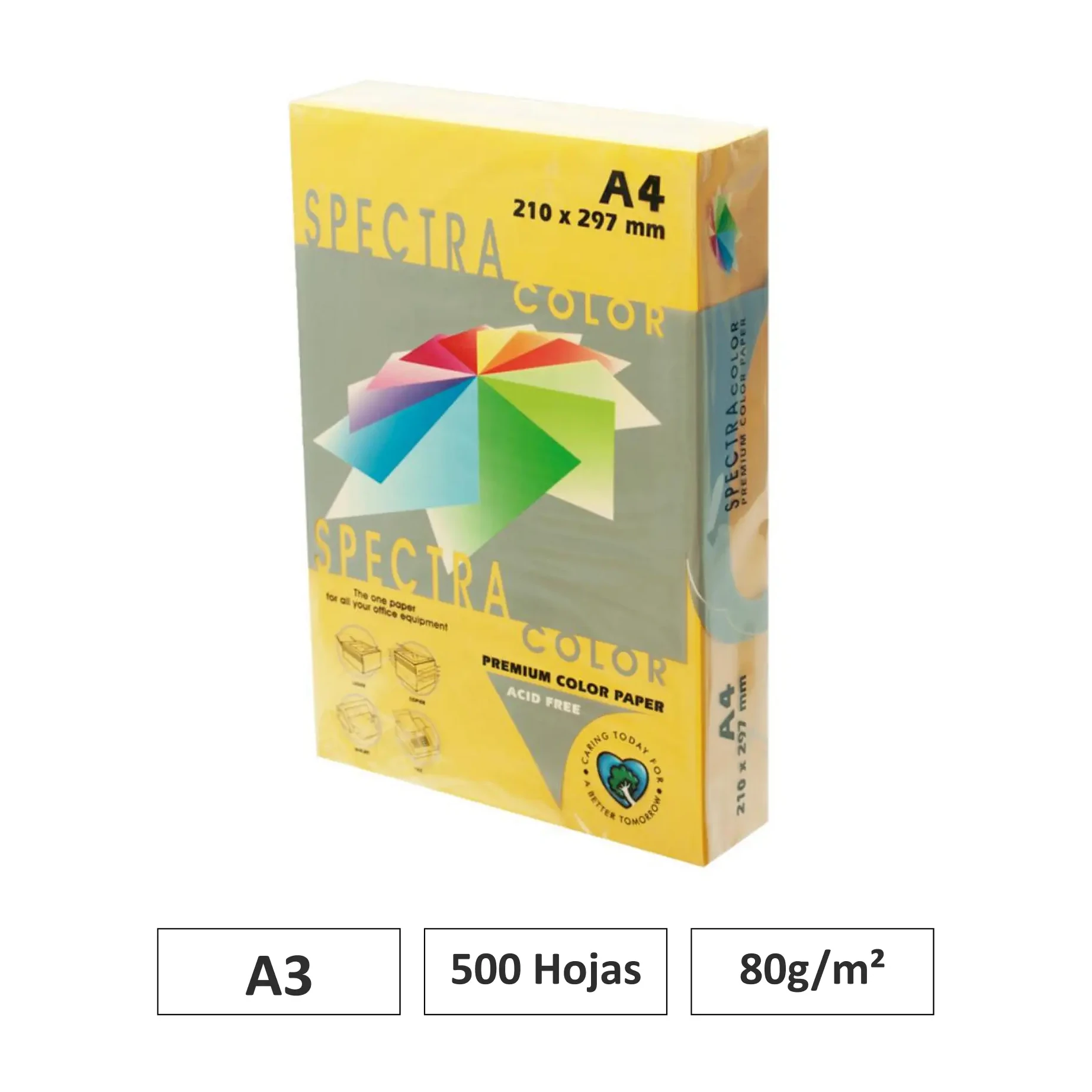 [001579] PAPEL A4 80G 500 HOJAS COLOR ORO
