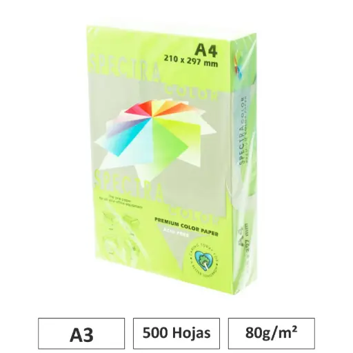 [001014] PAPEL A4 80G 500 HOJAS COLOR VERDE MEDIO