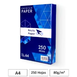 PAPEL RAYLU PAPER A4 PREMIUM 80GR 250 HOJAS