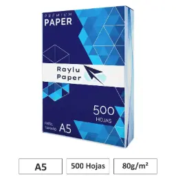 PAPEL RAYLU PAPER A5 PREMIUM 80GR 500 HOJAS