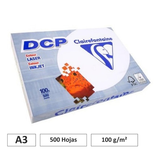 [002270] PAPEL CLAIREFONTAINE DIN A3 100G PAQUETE DE 500 HOJAS