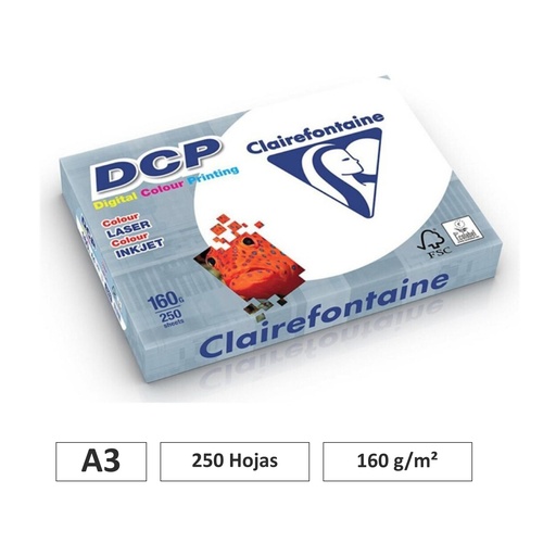 [002288] PAPEL CLAIREFONTAINE A3 160G 250 HOJAS