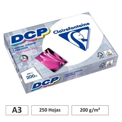 [002559] PAPEL CLAIREFONTAINE A3 200G 250 HOJAS