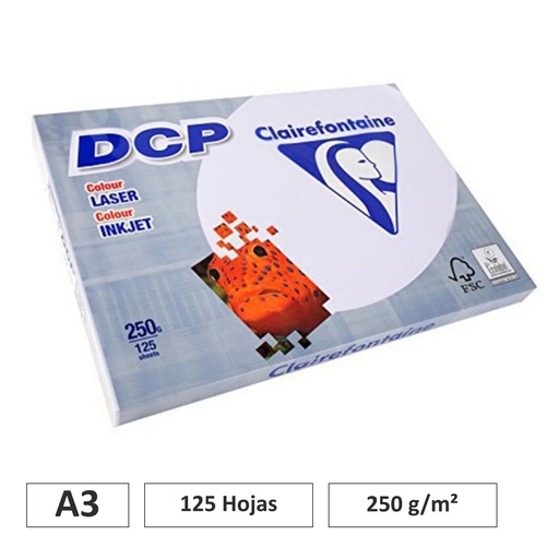 [002293] PAPEL CLAIREFONTAINE DIN A3 250G 125 HOJAS