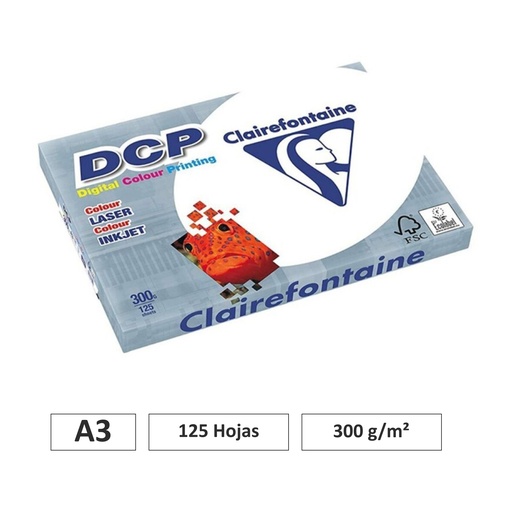 [002910] PAPEL CLAIREFONTAINE A3 300G 125 HOJAS