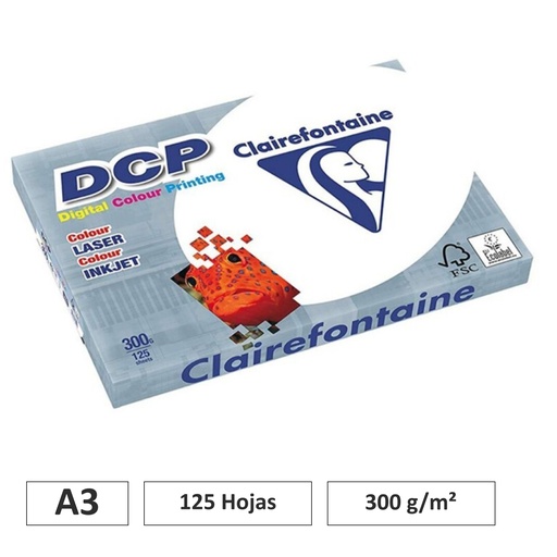 [002910] PAPEL CLAIREFONTAINE DIN A3 300G 125 HOJAS