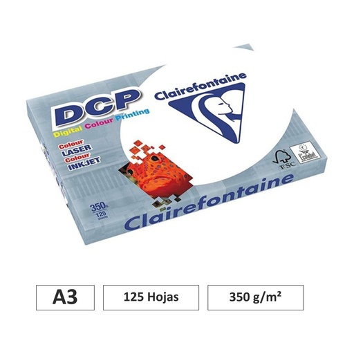 [002911] PAPEL CLAIREFONTAINE A3 350G 125 HOJAS