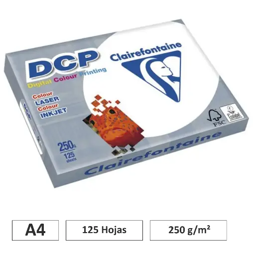 [002292] PAPEL CLAIREFONTAINE A4 250G 125 HOJAS