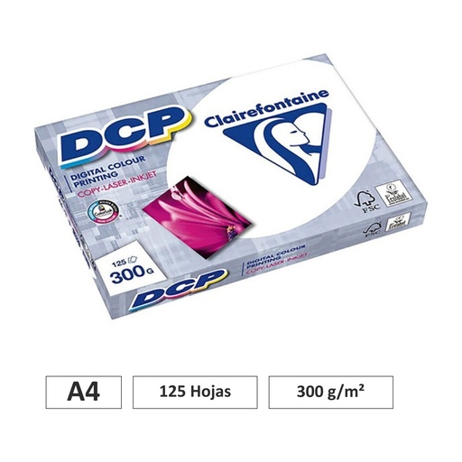 [002908] PAPEL CLAIREFONTAINE A4 300G 125 HOJAS