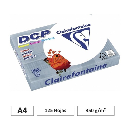 [002909] PAPEL CLAIREFONTAINE A4 350G 125 HOJAS