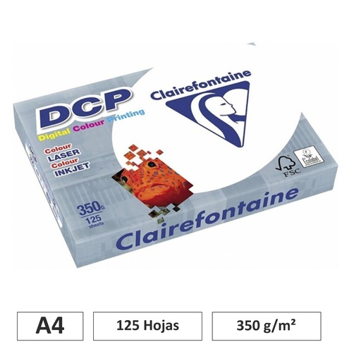 [002909] PAPEL CLAIREFONTAINE DIN A4 350G 125 HOJAS
