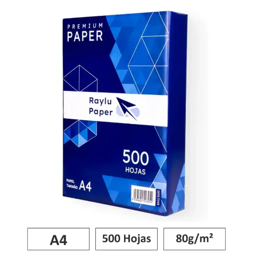 [003130] PAPEL RAYLU PAPER A4 80G MULTIUSOS 500 HOJAS
