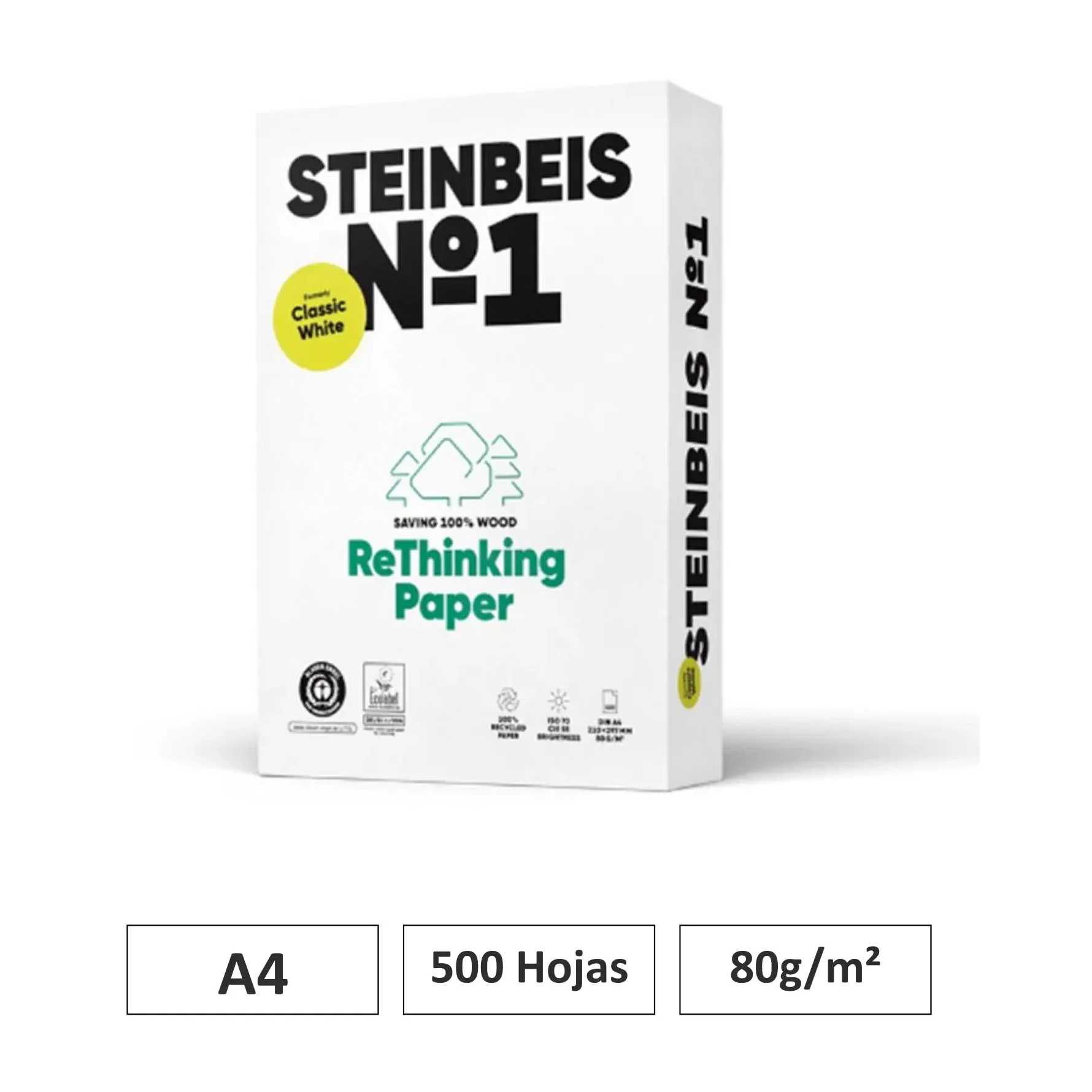 [002906] PAPEL A4 RECICLADO STEINBEIS 500 HOJAS