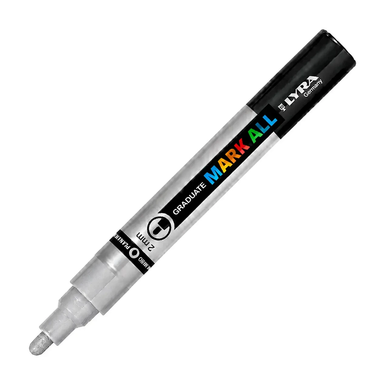 [826073] ROTULADOR ACRÍLICO LYRA 2MM PLATA GRADUATE MARK ALL