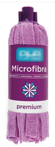 [825027] FREGONA CON TIRAS MICROFIBRA PREMIUM ROJA