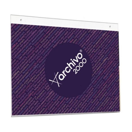 [068886] MURAL ARCHIVO 2000 A4 HORIZONTAL CON TALADROS CRISTAL TRANSPARENTE 300X235 MM