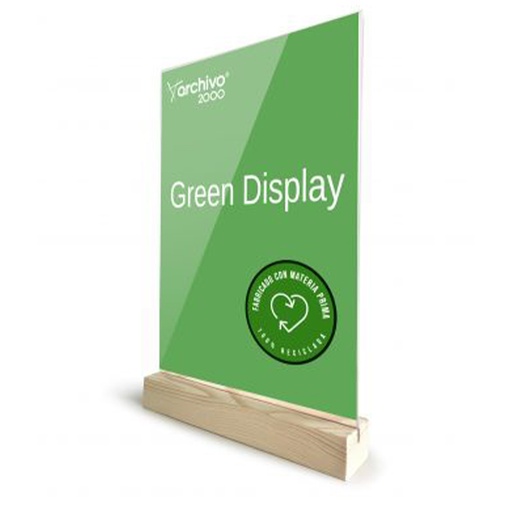 [208008] SOPORTE DE SOBREMESA ARCHIVO 2000 DOBLE CARA A4 VERTICAL CON BASE DE MADERA