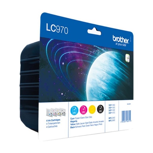 [165220] CARTUCHO BROTHER PACK DE 4 LC970 BK/C/M/Y