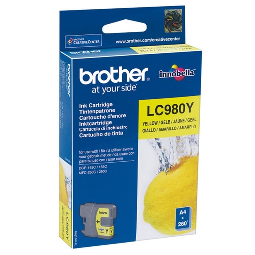 [167462] CARTUCHO BROTHER LC980 AMARILLO