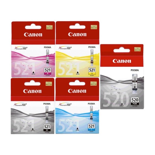 [166238] CARTUCHO CANON 520/521CY/AM/MG PACK5