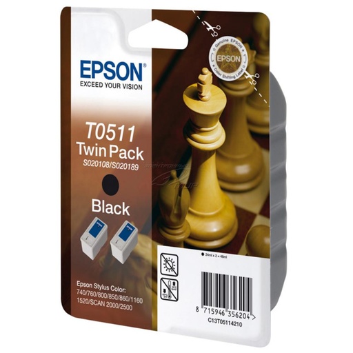 [166233] CARTUCHO EPSON T0511 NEGRO