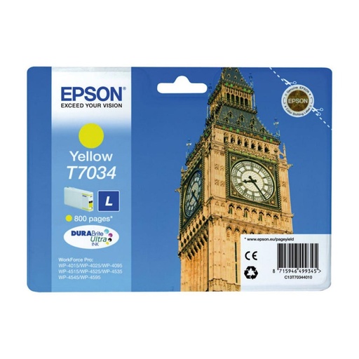[166293] CARTUCHO EPSON T7034 AMARILLO *