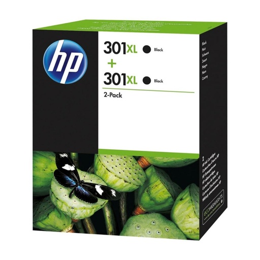 [166163] CARTUCHO HP 301XL D8J45AE NEGRO PK2UD