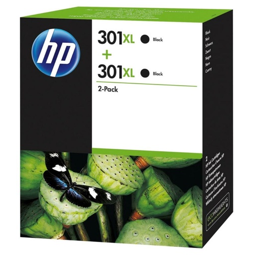 [166163] CARTUCHO HP 301XL D8J45AE NEGRO PK2UD