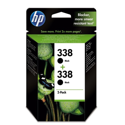 [168008] CARTUCHO HP 338 CB331EE NEGRO PACK2UD