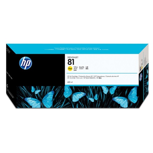 [165476] CARTUCHO HP 81 C4933A AMARILLO